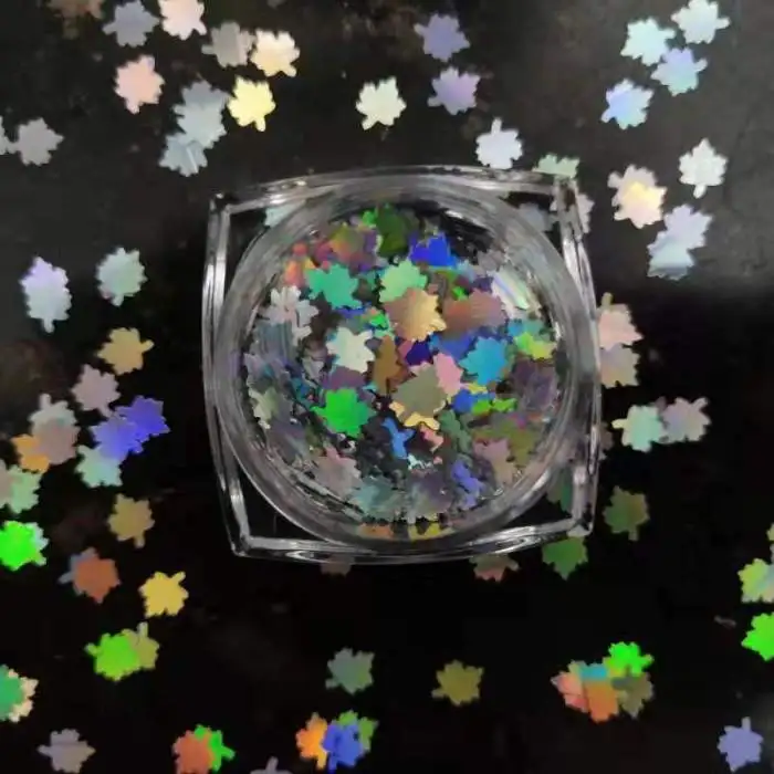 High 12pcs Leaves Nail Art Sequins Manicure Decor DIY Stickers Nail Glitter Sticker Supplies KTC 66