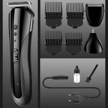 

KEMEI KM-1407 3-In-1 Rechargeable Electric Hair Trimmer Electric Nose Beard Shaver Professional Electric Razor Hair Clipper