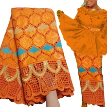 Bestway Bazin Riche Nouveau African Lace Fabric 2.5 Yards Austria Cotton Guinea Brocade Swiss Embroidery Boubou Lace Material
