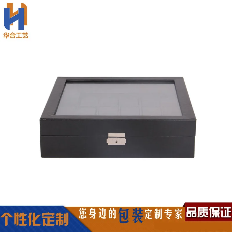 

24-Bit Flip Window Watch Box Watch Storage Box Pu Top Grade Watch Storage Display Box