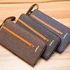 baellerry Long Canvas With Leather Men Wallets Phone Coin Pocket Credit Card Holder Male Purse Large Capacity Clutch Bag For Man 6