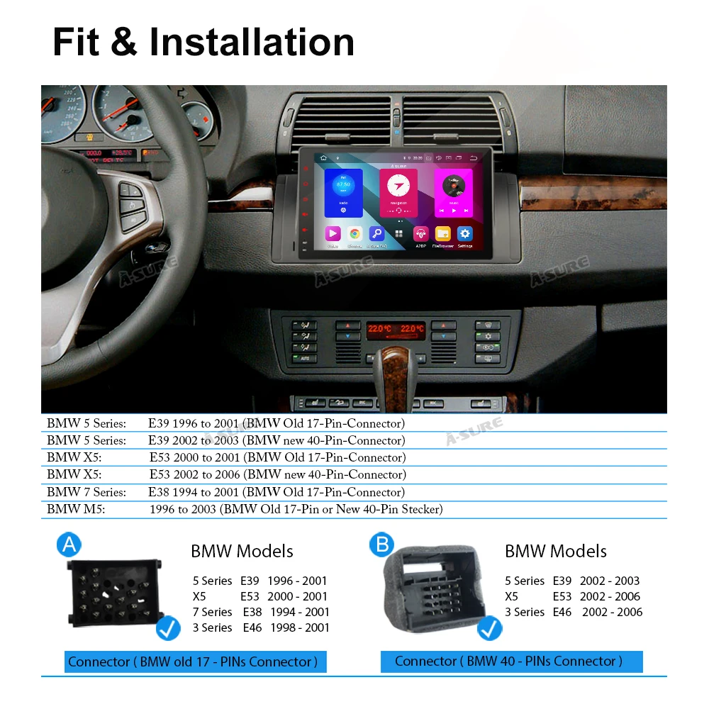 A Sure 2 Din 8 ядер 4 Гб RAMAndroid 9 0 автомобильный Автомобильный Радио навигатор с GPS DVD для