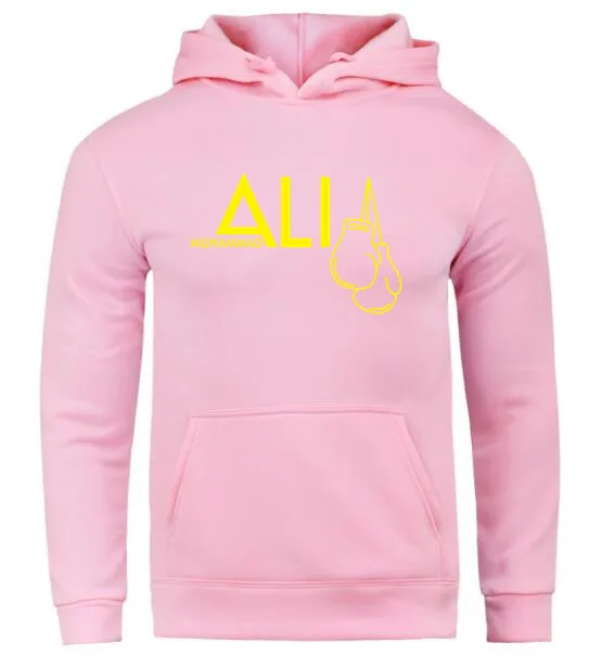Толстовка с капюшоном Muhammad Ali Cassius Clay Crewneck The Greatest Boxings Legend разных цветов - Цвет: Розовый