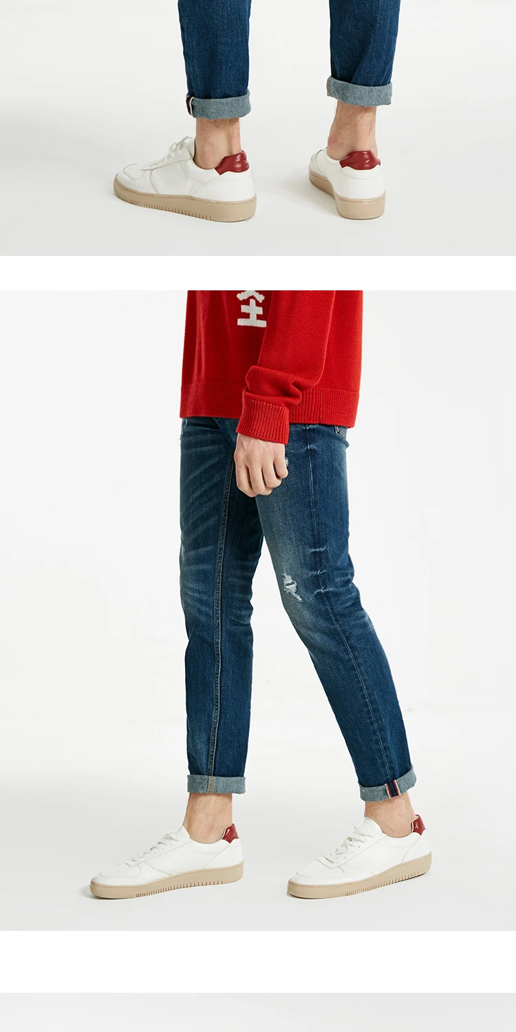 JackJones зимние мужские хлопковые классные потертые повседневные джинсы мужская одежда 218432512