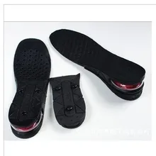 Мужчины и женщины-Pu подъемная стелька воздушная подушка увеличивающие рост стельки полная Подушка 3,5-5 см двойной слой Регулируемый-портной