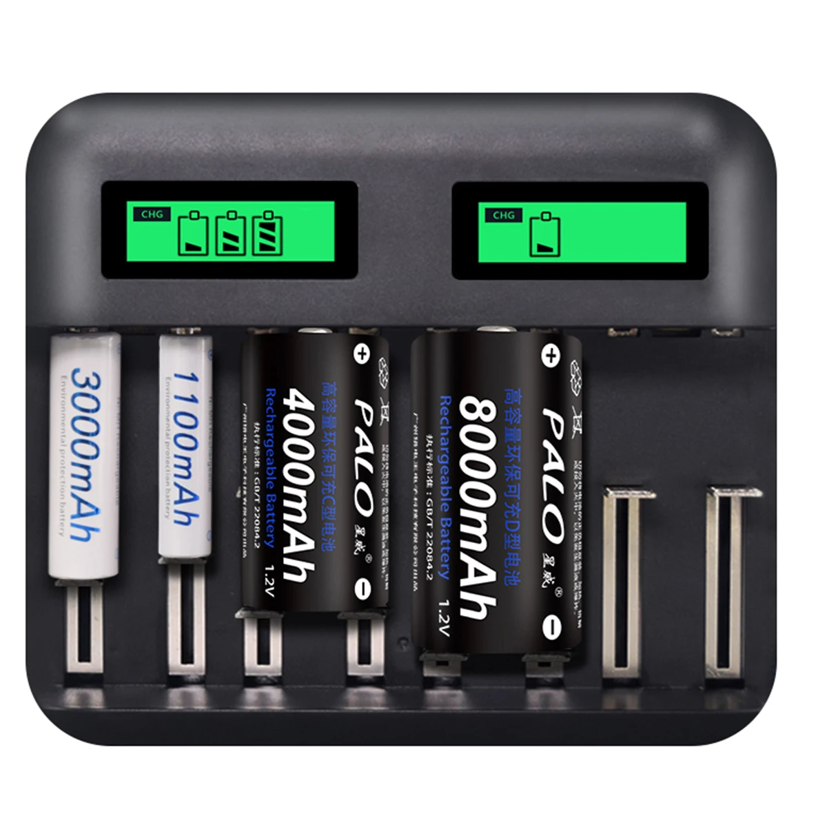 Умное зарядное устройство USB с 8 слотами и ЖК-дисплеем 1 2 в | Электроника