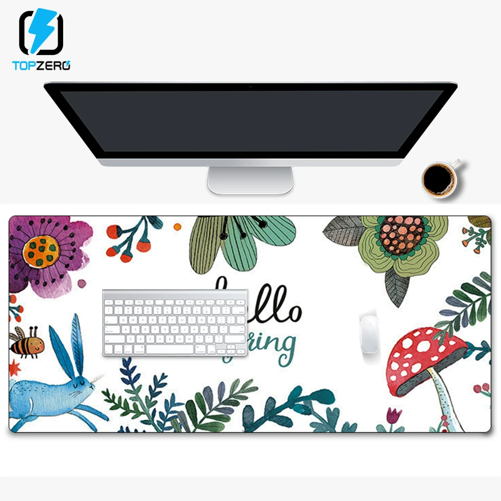 Simple Style 80*30cm Gaming Mouse Pad Large Rabbit Logo Computer Mousepad XXL Rubber Office Desk Ma