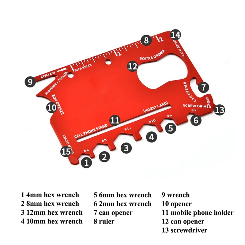 Наружный карманный инструмент Многофункциональный нож edc открытый бутылка выживания шестерни карты многоцелевой гаджет лагерь открывалка кошелек комплект