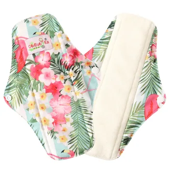 

5pcs Lady Reusable Coth Pads with Bamboo Cotton Inner Cloth Day Night Pads Menstrual Pad Sanitary Pads Wholesale