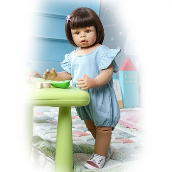 

70cm Full vinyl silicone reborn baby masterpiece dolls huge girl reborn toddler doll toys gift children clothing model dolls