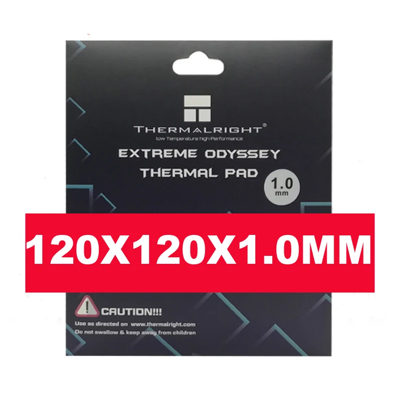 Thermalright термопрокладка 120X120 мм 12,8 Вт/mK 2,0 мм 1,5 мм 1,0 мм 0,5 мм Высокоэффективная теплопроводность оригинальная аутентичная - Цвет: 120x120x1.0