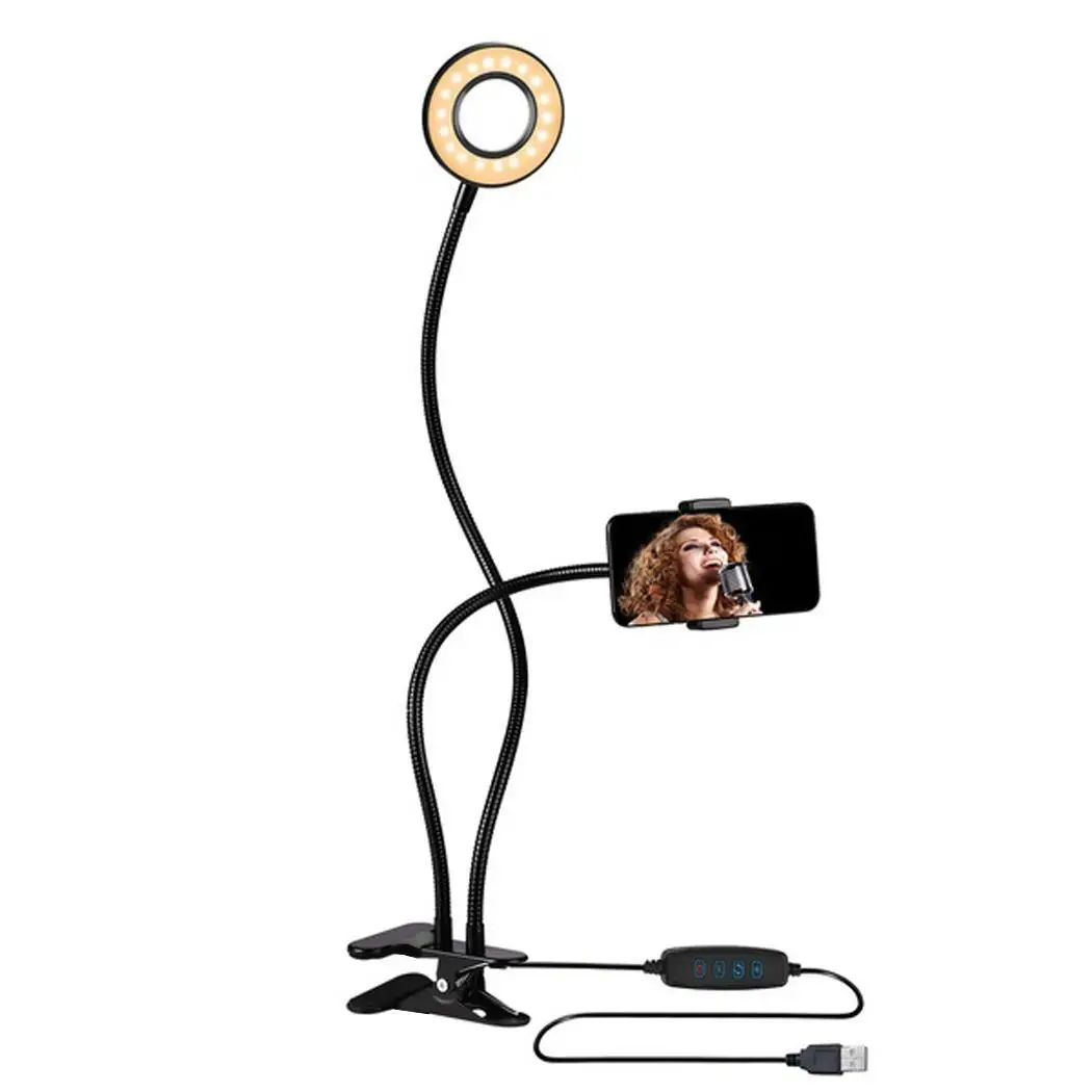 

Mobile Phone Light Bracket Bedside Desktop With Fill USB Third Gear Adjustment Light LED Fill Light Bracket