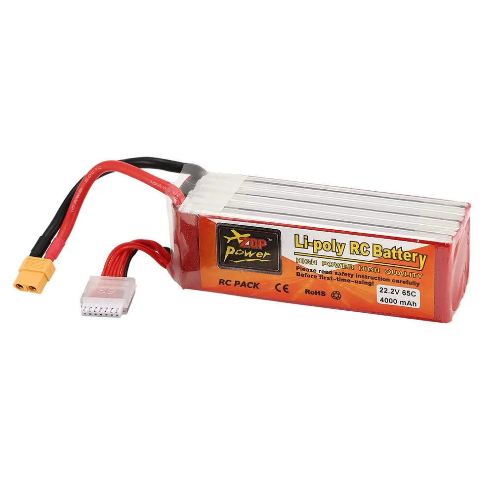 Аккумулятор ZOP power Lipo XT60 с зарядкой для радиоуправляемого гоночного дрона квадрокоптера вертолета автомобиля лодки модели