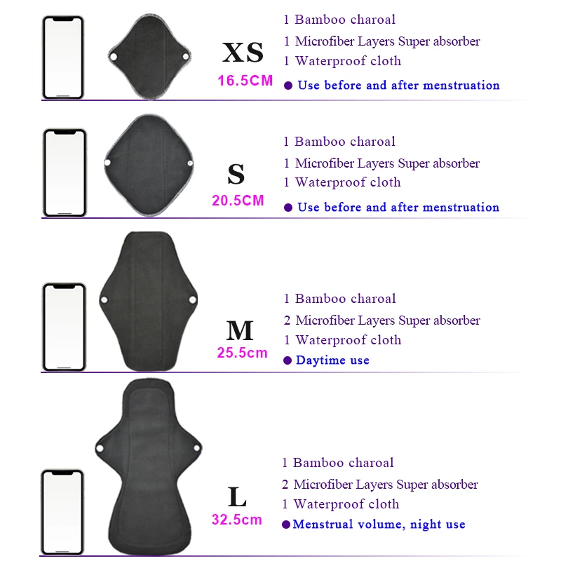 Reusable Menstrual Pads Washable Sanitary Towels Gaskets for Women menstrual panties vaginal detox tampons