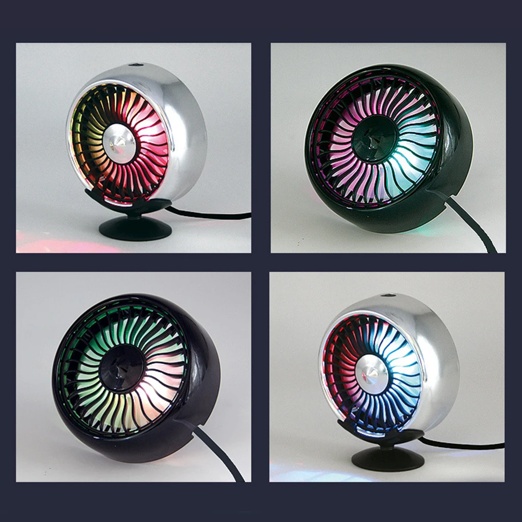 Car Home Summer Fan Air Conditioner Ice USB Rechargeable Air Cooler Silver
