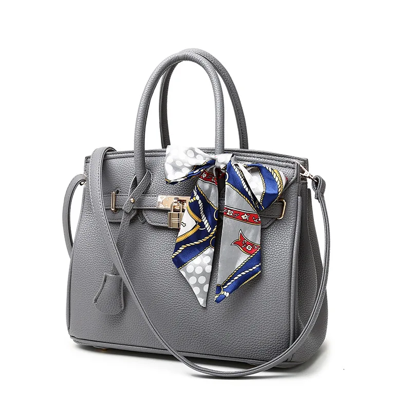 

New lock bag lychee print bags handbags women famous brands platinum shoulder cross body bag fashionable ladies messenger bag