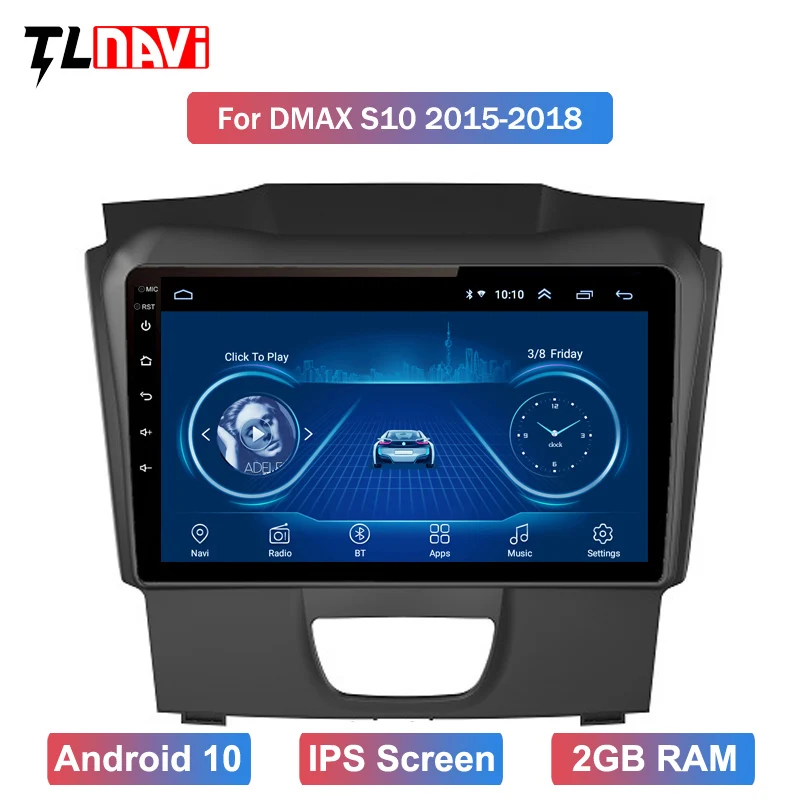 Автомагнитола для Isuzu D-MAX DMAX 2015-2018 S10 Android 10 IPS 9 дюймов сенсорный экран GPS навигация