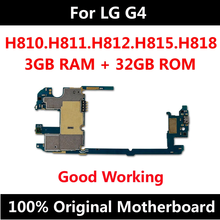 Original Motherboard For LG G4 H810 H811 H812 H815 H818 32GB Factory Unlock Mainboard With Full Chips Android OS Logic Board | Мобильные