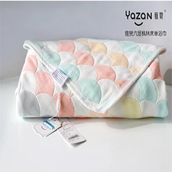 Specifications 1 Yazan2019 Новинка 80*130 см AB лицо 6 слоев Высококачественная хлопковая пряжа Мягкая дышащая ткань класса А детское одеяло для кроватки банное полотенце - Цвет: Specifications 1