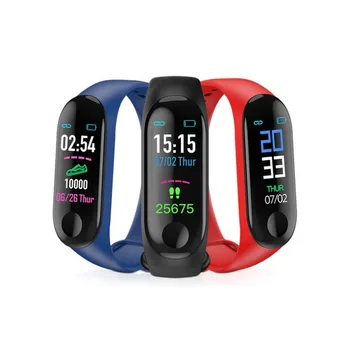 

M3 smart fitness watch bluetooth smart bracelet heart rate monitor blood pressure measure calories smart bracelet clock movement