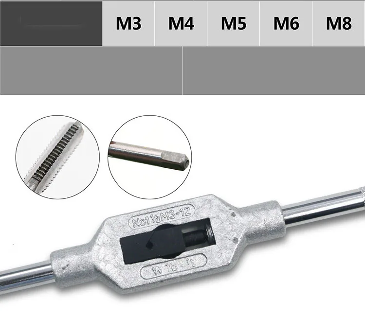8 шт./компл. металлический винт крана держатель M3-M12 для обработки металла ключ, дюймовый стандарт держатель для рук для процесса с внутренней резьбой DT6