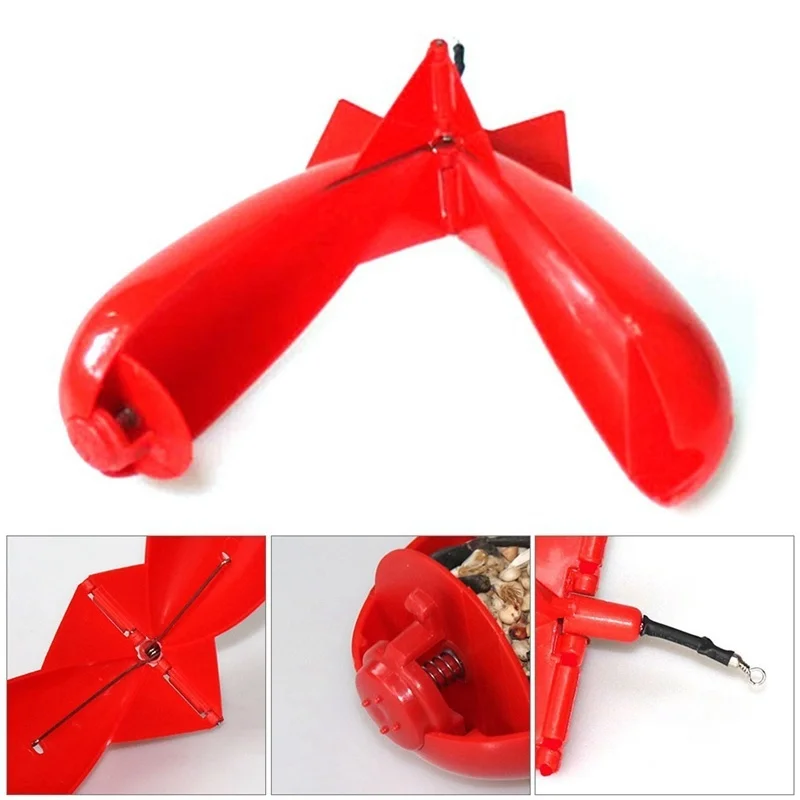Fishing Feeder FLYSAND Carp Fishing Large Rockets Bomb Fishing Tackle Pellet Rocket Feeder Float Bait Holder Maker