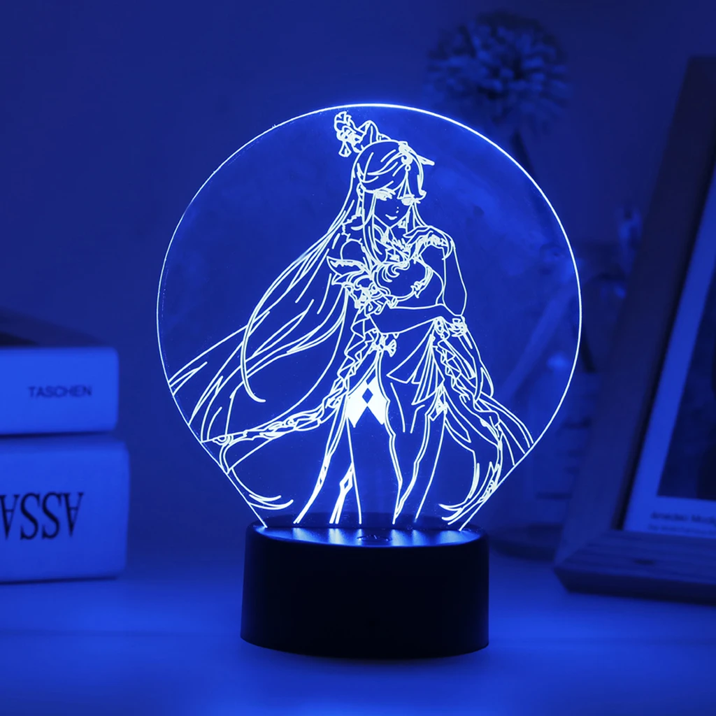 Genshin Impact Raiden Shogun Night Light Anime Game Figure Ayaka Lamp For Party Decor Adult Kid Birthday Gift Tartaglia Yoimiya 3d night light Night Lights