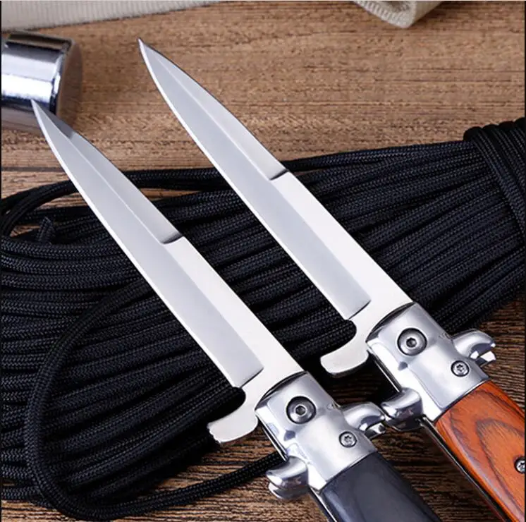Карманный нож 3Cr13 лезвие быстрооткрывающиеся складные ножи 58HRC Открытый Портативный Кемпинг Охота Тактический выживания Военный нож