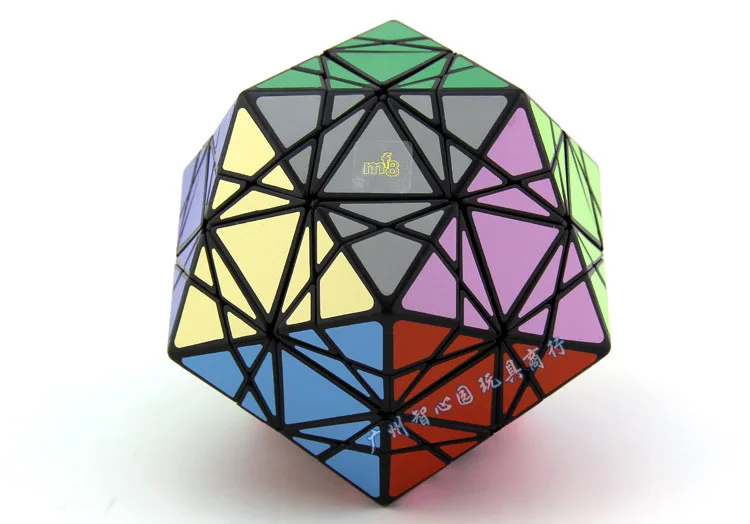 Стразы «Кубик Рубика» его Icosahedral 1 Стразы «Кубик Рубика» черно-белого цвета с милым рисунком кота Mf8 & Amp; Оскар 20 СТОРОННЯЯ, необычный куб