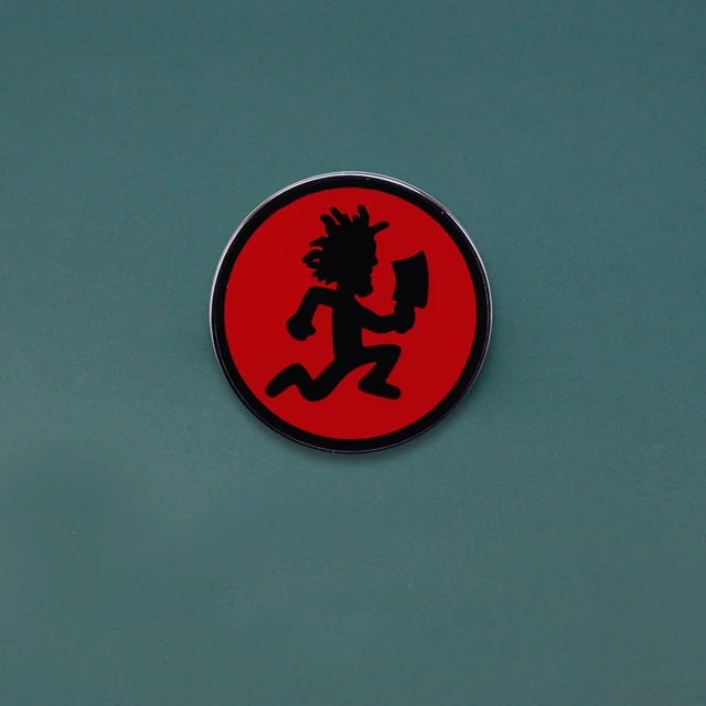 Hatchet Man Red Circle Enamel Pin Icp Insane Clown Posse Hip Hop Music Band Juggalo Wicked Music Jewelry - Brooches -