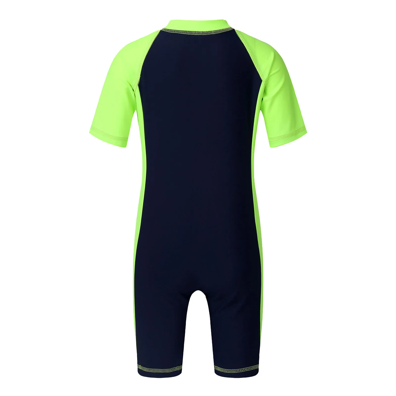 One Piece Swimsuit Children Swimsuit Children Swimsuits Kids Boys/Girls Zippered Shorty Wetsuit Swimsuit One-piece Short Sleeves Swimwear Swimming Bathing Suit Rash Guard Beachwear