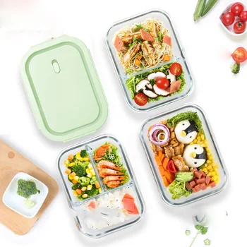 

Lunch Box Glass Microwave Oven Special Bowl Instant Noodle Bowl Lunch Box with Lid Bento Box Glass Preservation Box Bento Box