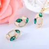 ZOSHI Luxury Austrian Crystal Opal Flower Pendant Jewelry Sets Gold Color African Beads Women Statement Necklace Earrings Set ► Photo 2/6