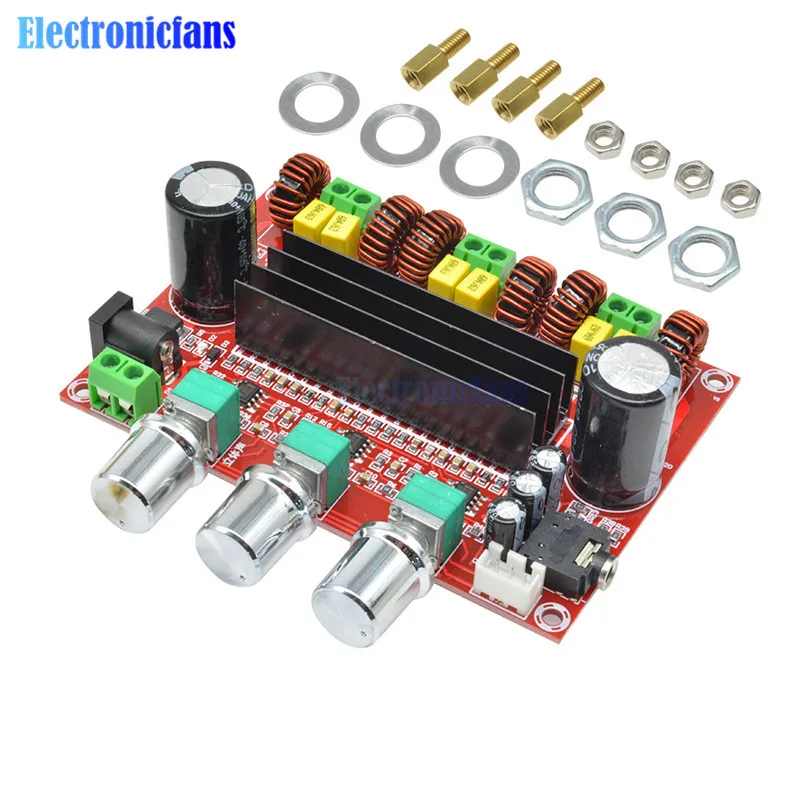 Топ звук! TPA3116D2 50 Вт * 2 + 100 Вт 2,1 канала (левый/правый/сабвуфер) Мощность усилитель доска Цифровой стерео аудио модуль 12-24 В DC