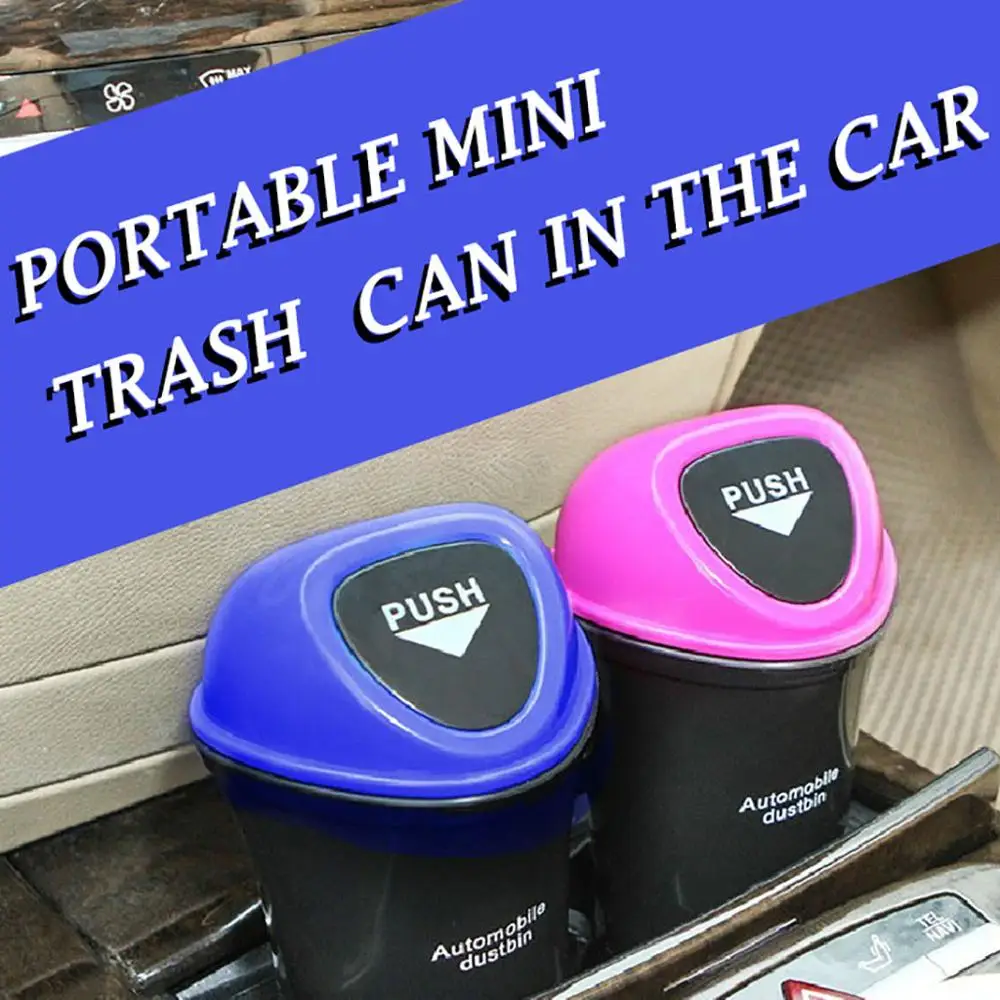 

Car Trash Can Garbage Mini Dust Bin Coin Holder Ashtray Cup Home Office Portable Home Bedroom Mini Trash Can Home Gadget Q3