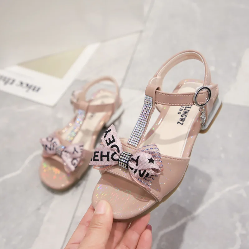 ULKNN 2020Summer New Style Korean-style Soft-Sole Bow Sandals Versatile GIRL'S Anti-slip Sandals Girls Princess Shoes