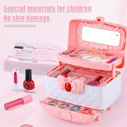 Ensemble de jouets de maquillage de princesse pour enfants, Kit de maquillage lavable, jouets de Simulation de maquillage pour enfants, cadeau d'anniversaire pour filles de 2 à 11 ans 