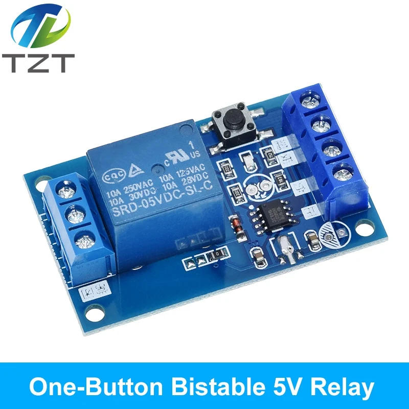 1/2PCS 5V 12V Single Bond Taste Bistabile Relais Modul Modifizierte Auto Start und Stop Selbst-locking Schalter Eine Schlüssel Für Arduino – Detail 6