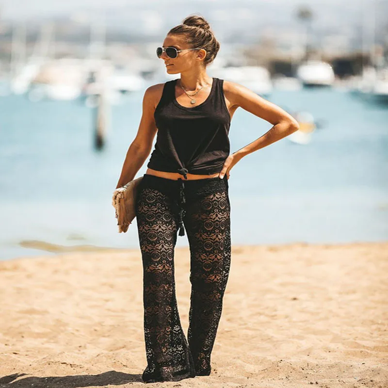 2022 New Lace Hollow Trousers Beach 