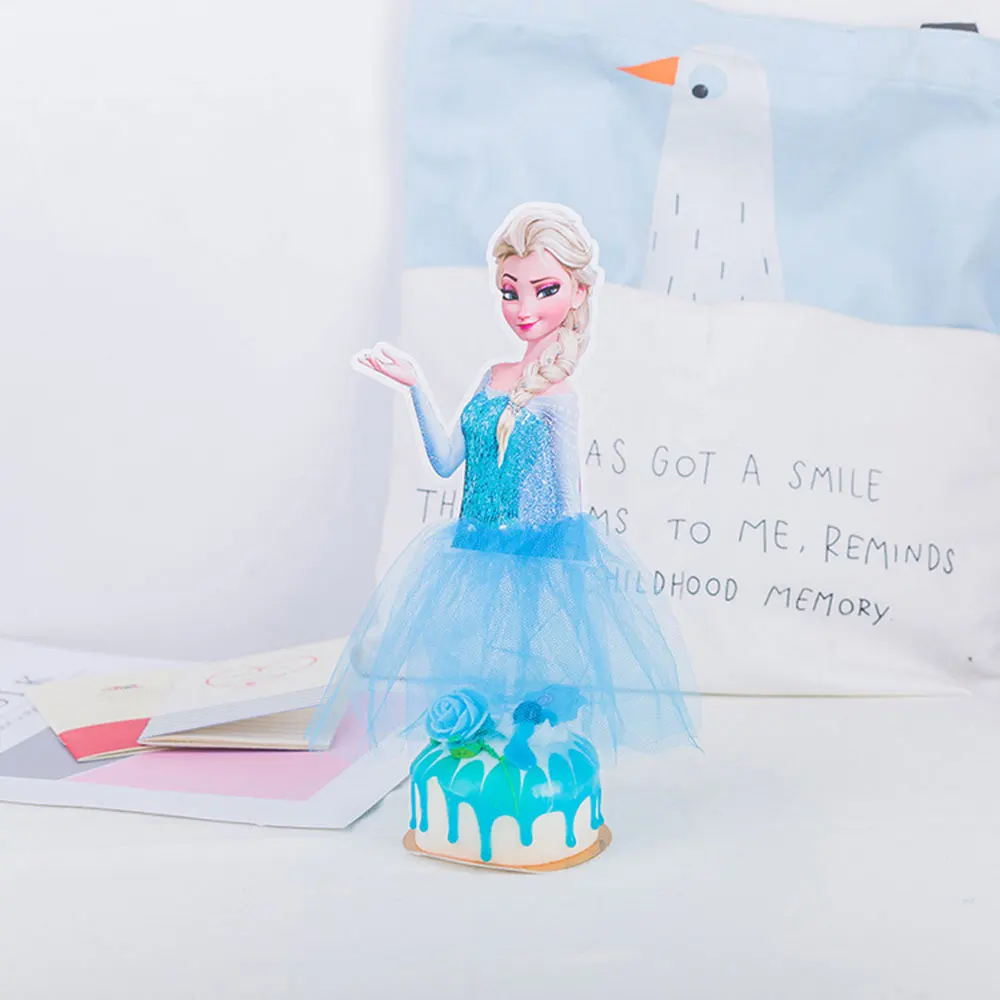 Frozen Elsa And Anna Princess Cake Toppers for Girls Favor Birthday Cakes Party Decoration