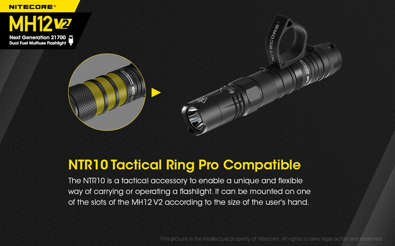 NITECORE MH12 V2 1200 Lumens 21700 Multiuse Flashlight (18)