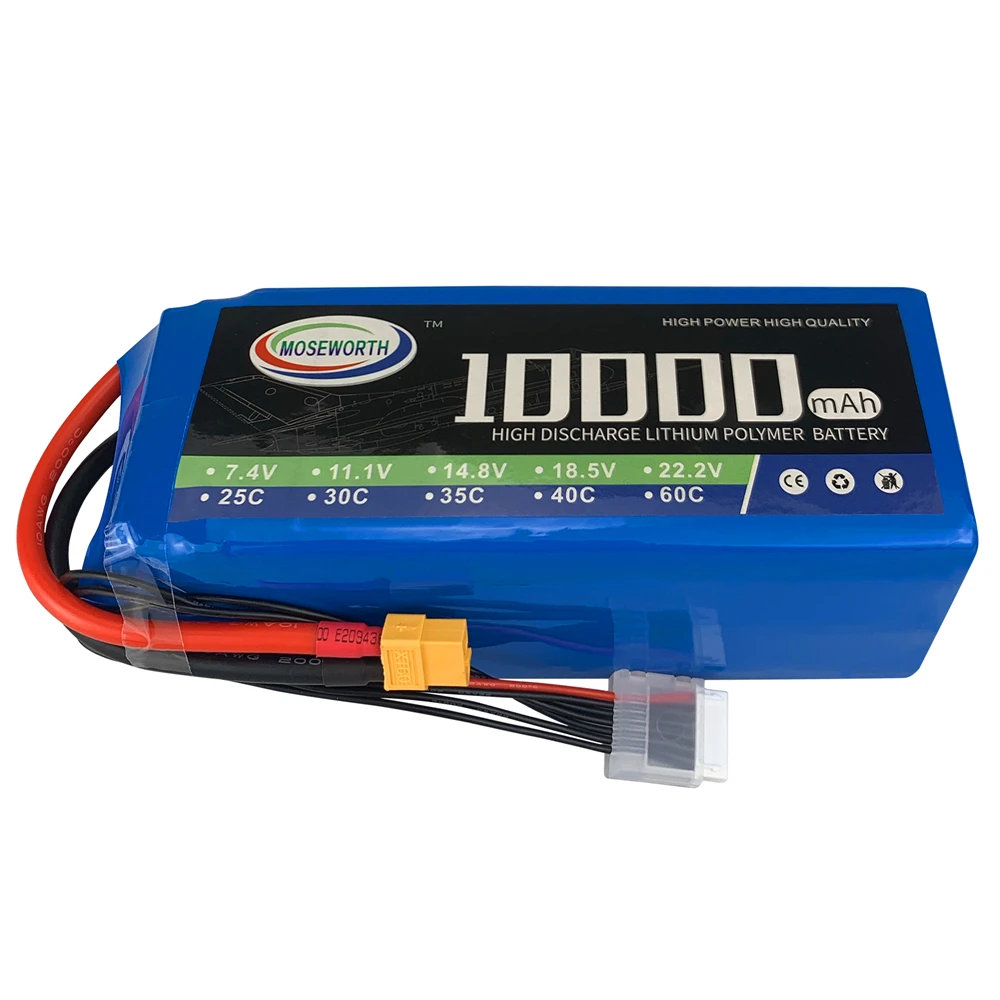 RC LiPo батарея 4S 14 8 V 10000mAh 25C батареи для Радиоуправляемый Дрон автомобиль вертолет