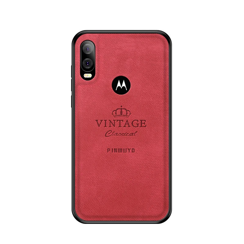 Красный Чехол PINWUYO для Motorola Moto One Vision, задняя крышка ТПУ+ корпус ПК для Motorola Moto One Vision, чехол для телефона - Цвет: Красный