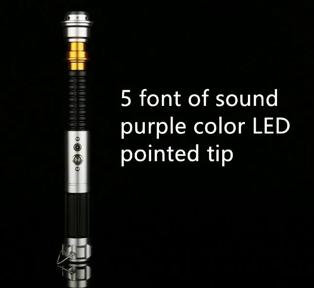 purpleled pointedtip 1 металлический световой меч Yanqing для светового меча, A1 cyanwind, Obi-wan Kenob Lightsabe of Star the Wars, 5 звуковых надписей - Цвет: purpleled pointedtip