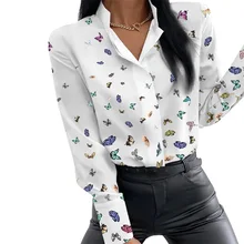 Aliexpress - 2021 Summer Blouse Women Clothes Flower Print Long Sleeve Stand Collar Tops And Blouses Casual Plus Size Office Lady Shirts