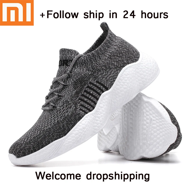 grey -39 Xiaomi/мужская повседневная обувь; Мужская Спортивная обувь; дышащая обувь; Sapato Masculino; Легкие мужские кроссовки; удобная мужская обувь для бега - Цвет: grey -39