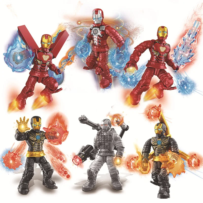 

6pcs/lot Marvel Super Heroes Building Bricks Blocks Avengers 4 Rescuer Iron Man Series Figures Kids Gift Toys For Children