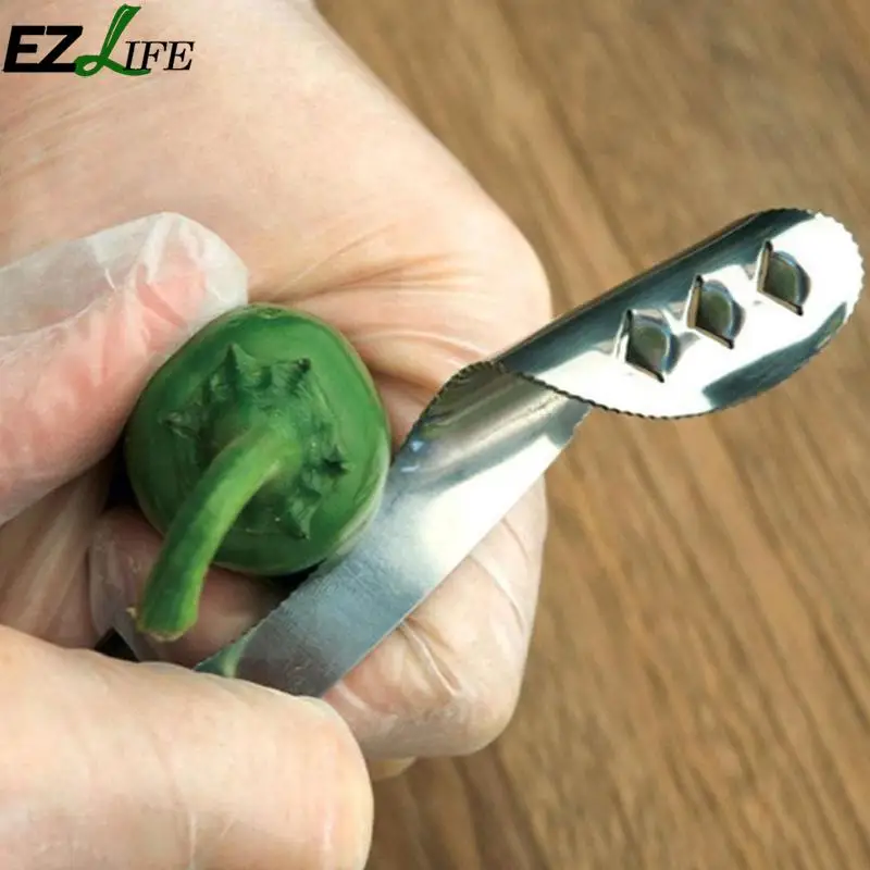 Из нержавеющей стали для Чили молоток для перца Jalapeno молоток для перца Инструменты для барбекю зубчатый молоток для приготовления пищи кухня LPT2173 для удаления семян A8G1