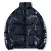 men winter parkas coat  2022 Hip Hop Pockets Thick Jackets Men Fashion Casual texture printing streetwear Oversized jacket tops ► Photo 3/6