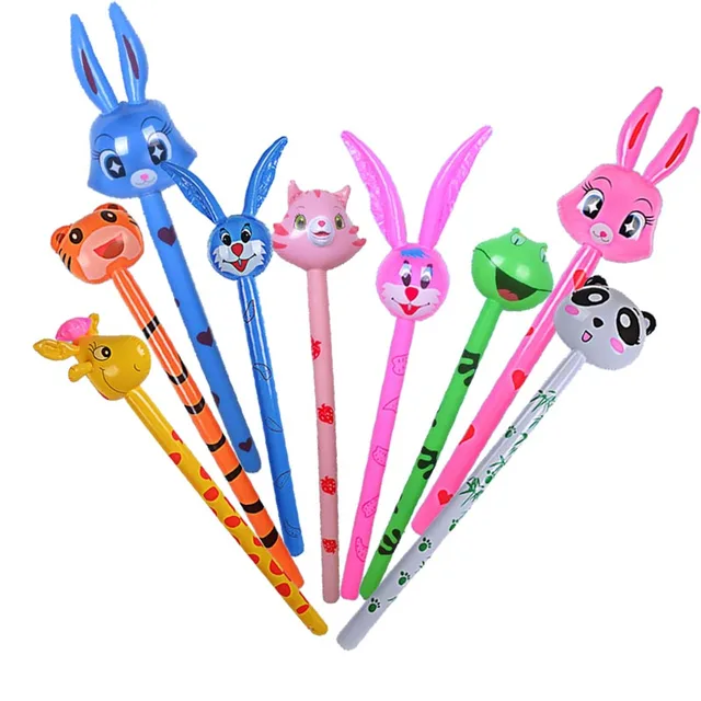 Kids Cartoon Inflatable Animal Long Inflatable Hammer No Wounding Weapon Stick Baby Children Toys Random 1Pc Cute Children Toys 1